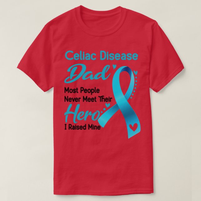 Camiseta Doença Celiac Pai A Maioria Das Pessoas Nunca Enco (Frente do Design)