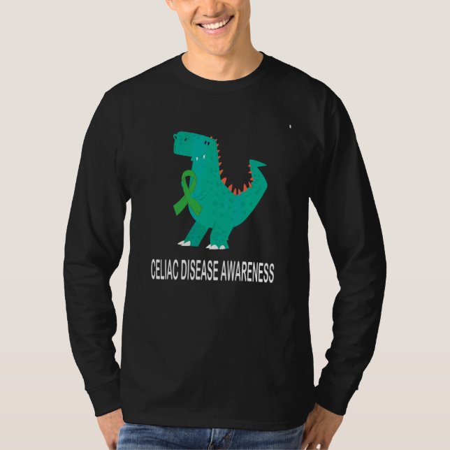 Camiseta Doença celíaca Trex de Sensibilização (Frente)