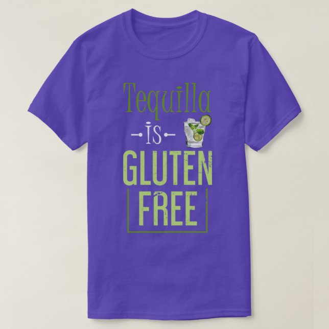 Camiseta Doença Celular Engraçada Presente Tequilla Gluten  (Frente do Design)