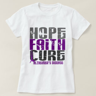 CAMISETA DOENÇA DE ALZHEIMER DA CURA DE FÉ DA ESPERANÇA