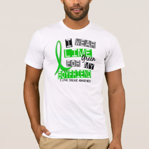Camiseta Doença de Lyme eu visto o verde limão para meu