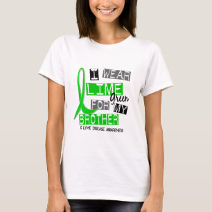 Camiseta Doença de Lyme eu visto o verde limão para meu
