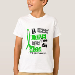 Camiseta Doença de Lyme eu visto o verde limão para minha