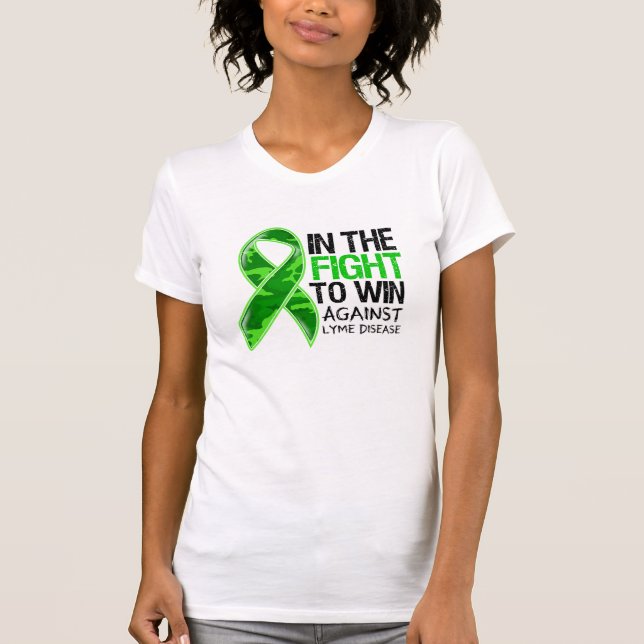 Camiseta Doença De Lyme - Luta Para Ganhar (Frente)