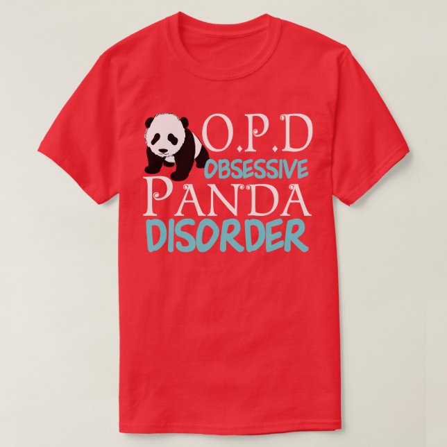 Camiseta Doença de Panda Obsessiva Bonita (Frente do Design)