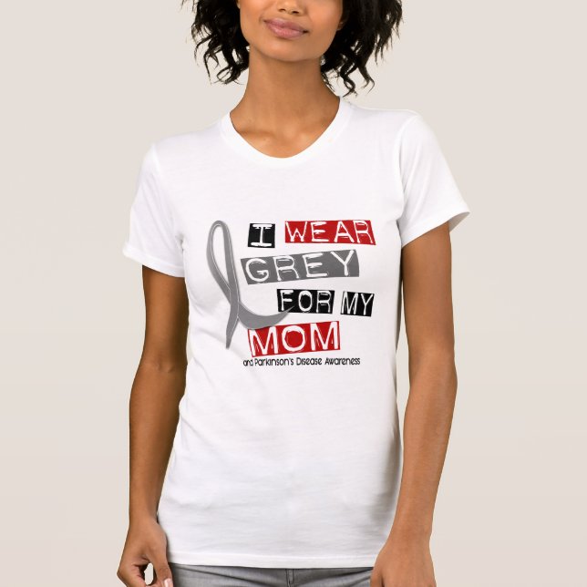 Camiseta Doença de Parkinsons EU VISTO o CINZA PARA MINHA (Frente)
