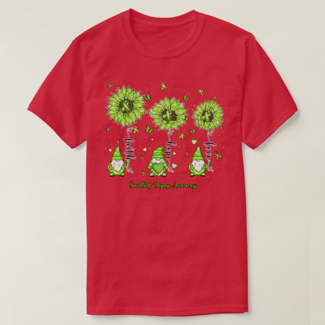 Camiseta Doença de Sandhoff Sensibilização Gnomo esperança  (Frente do Design)