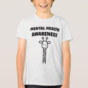 Camiseta Doença do Cérebro da Girafa Bonita Saúde Mental An