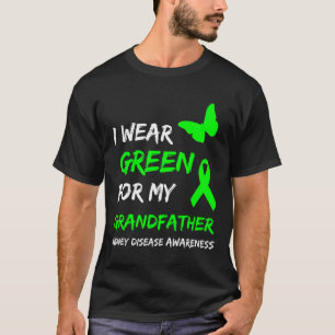 Camiseta Doença Eu Visto Verde Para Meu Avô Fita 1