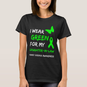Camiseta Doença Eu Visto Verde Para Minha Filha De Direito