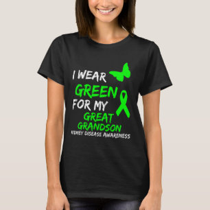 Camiseta Doença Eu Visto Verde Para Minha Fita Do Avô Excel
