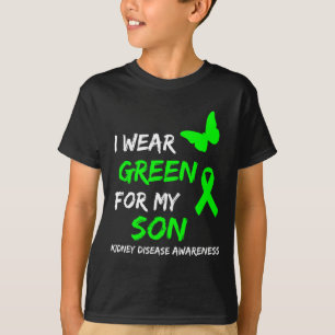 Camiseta Doença Eu Visto Verde Para Minha Fita Filho
