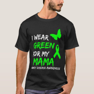 Camiseta Doença Eu Visto Verde Para Minha Mamãe Fita