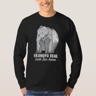 Camiseta Doença Invisível Conscientização Infantil Urso Avô