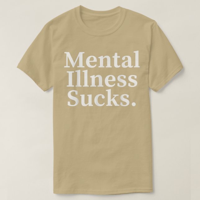 Camiseta Doença Mental Cheira Mês de Consciência Mental (Frente do Design)
