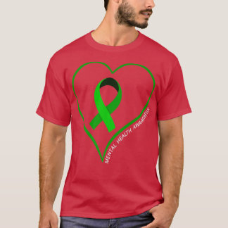 Camiseta Doença mental Consciência da saúde mental Sensibil