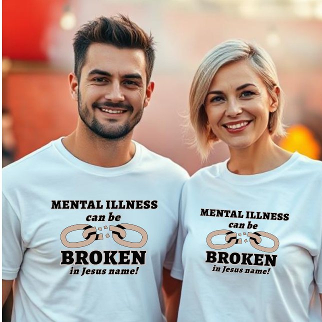 Camiseta Doença Mental pode ser SUPERADA Unisex (Criador carregado)