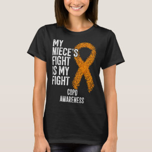 Camiseta Doença Pulmonar A Luta Da Minha Sobrinha É Minha L