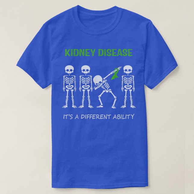 Camiseta Doença Renal Dabbing Skeleton A Diferente Abili (Frente do Design)