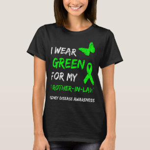Camiseta Doença Renal Eu Visto Verde Para O Meu Irmão Em Di