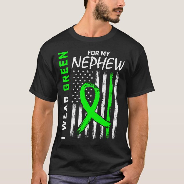 Camiseta Doença renal neto-verde Awarene paralela cerebral (Frente)