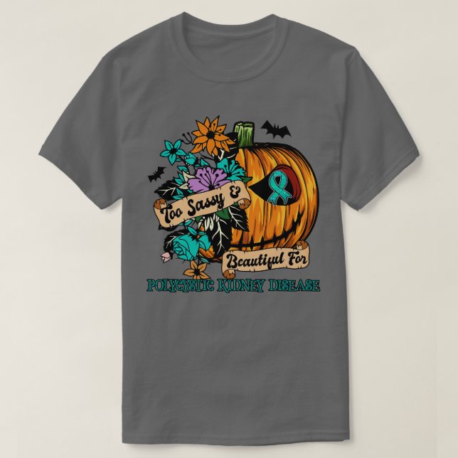 Camiseta Doença renal poliquística Sensibilização retrorref (Frente do Design)