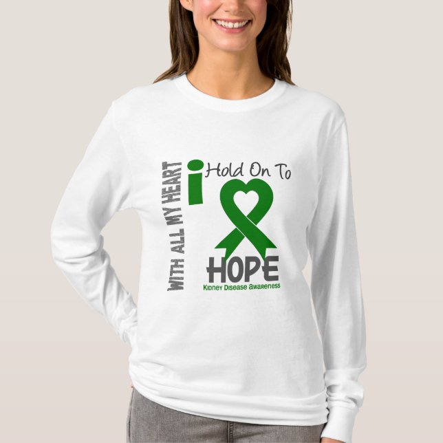 Camiseta Doença renal que eu me aferro para esperar (Frente)