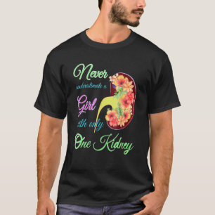 Camiseta Doença Renal Sensibilização Rapariga Orgão De Tran