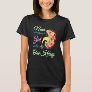 Camiseta Doença Renal Sensibilização Rapariga Orgão De Tran