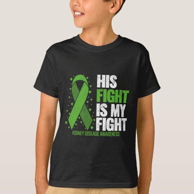 Camiseta Doença Renal Seu Combate À Minha Doença Renal Um (Frente)