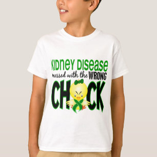 Camiseta Doença renal sujada com o pintinho errado