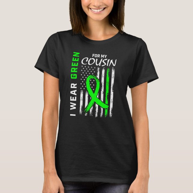 Camiseta Doença Renal Verde Cefaleias Paralisia Cerebral Aw (Frente)