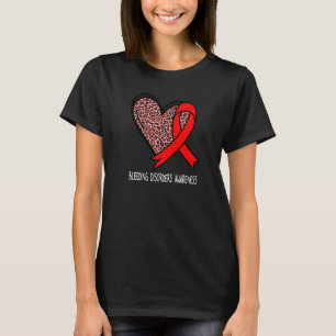 Camiseta Doenças do sangue do coração do leopardo Sensibili
