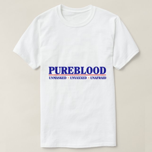 Camiseta Doenças Do Sangue Puro Sem Mascaramento Sem Vaxxas (Frente do Design)