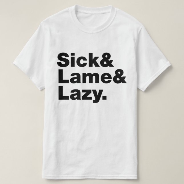 Camiseta Doente e Lésbica. (Frente do Design)