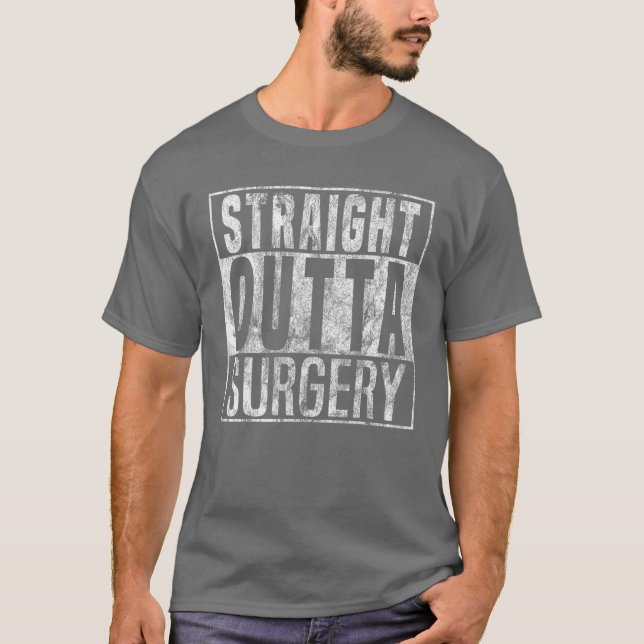 Camiseta Doente Sobrevivente do Hetero Engraçado Cirurgia (Frente)
