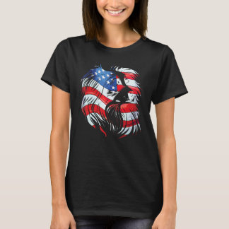 Camiseta dog 4th Of July American Flag Patriotic dog usa 1