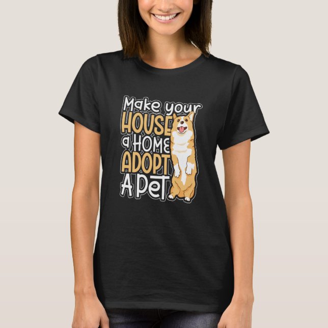 Camiseta Dog Adoption Animal Rescue Animal Rights Rescue An (Frente)