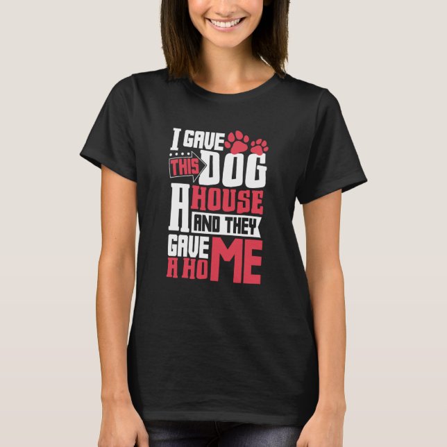 Camiseta Dog Adoption Animal Rescue Animal Rights Rescue An (Frente)