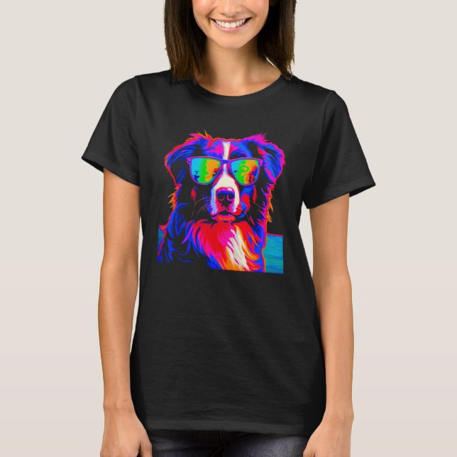 Camiseta Dog Australian Shepherd Summer (Frente)