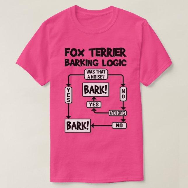 Camiseta Dog Barking Logic, presente engraçado para cães, E (Frente do Design)