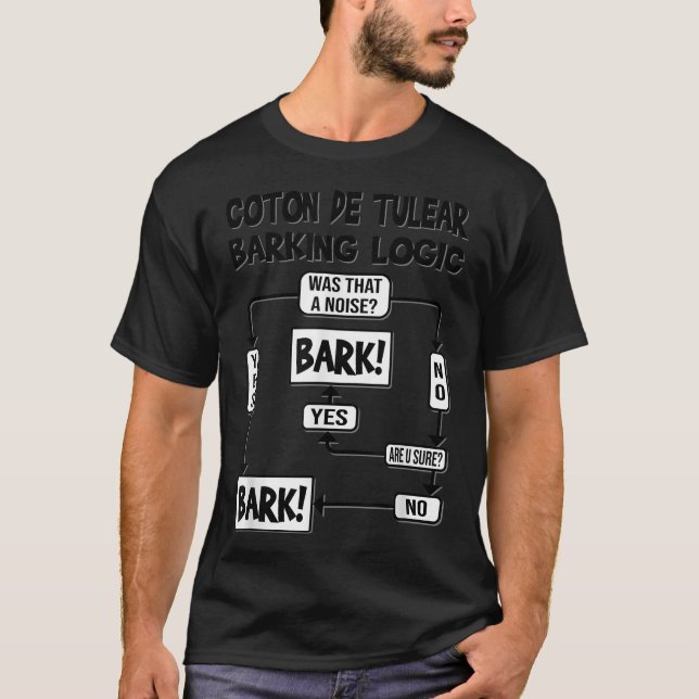 Camiseta Dog Barking Logic, presente engraçado para cães, E (Frente)
