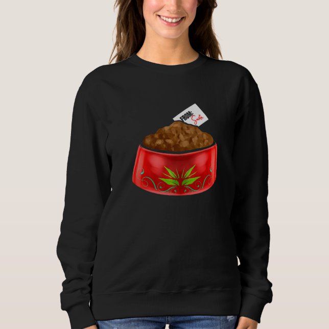 Camiseta Dog   Bowl Of Dog Food From Santa On Christmas (Frente)