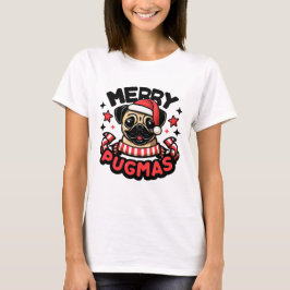 Camiseta dog christmasgift MERRY PUGMAS