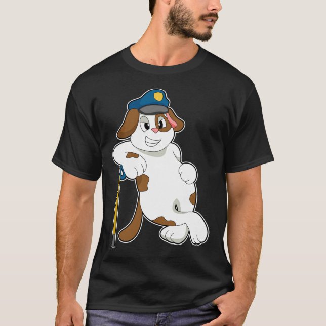 Camiseta Dog Cop Baton Police (Frente)