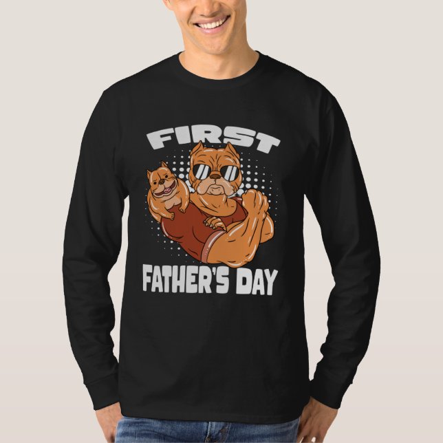 Camiseta Dog Dad First Father s Day (Frente)