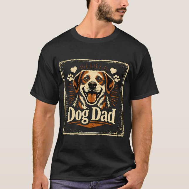 Camiseta Dog Dad – Proud Canine Father Love Tee (Frente)