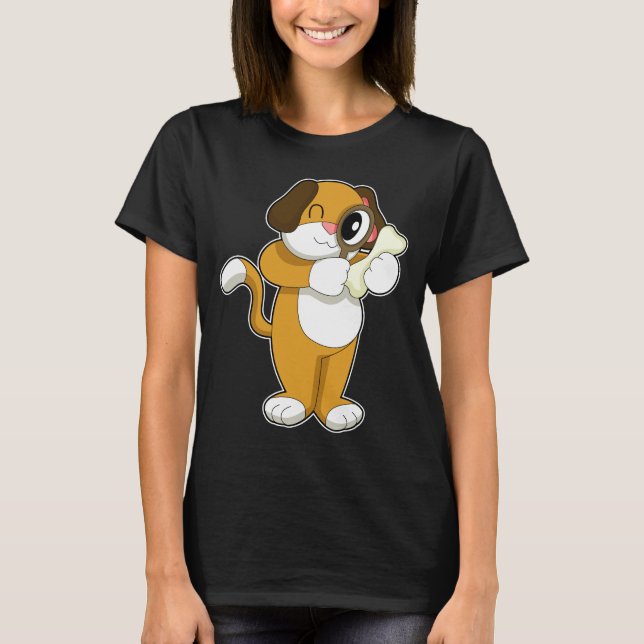 Camiseta Dog Detetive Magnifying glass (Frente)