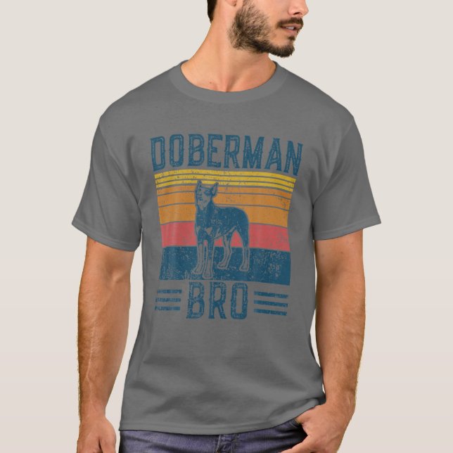 Camiseta Dog Doberman Bro - Vintage Doberman Bro (Frente)