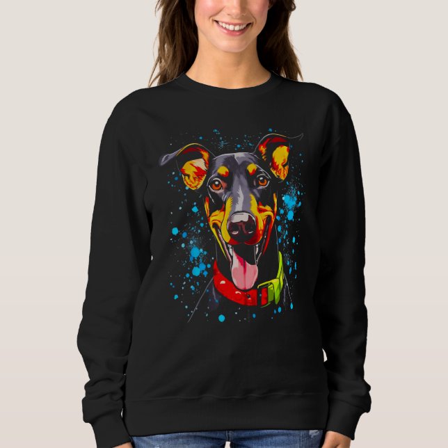 Camiseta Dog Doberman Pinscher Xmas (Frente)